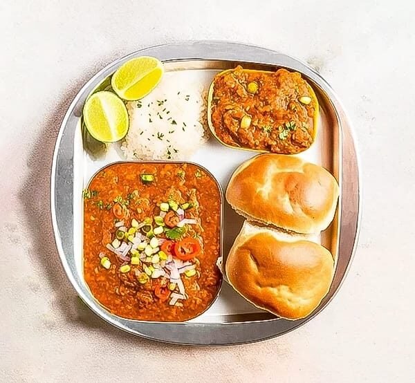 Paneer cheese Pav Bhaji